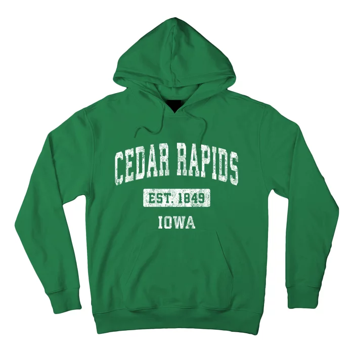 Cedar Rapids Iowa Ia Vintage Sports Hoodie