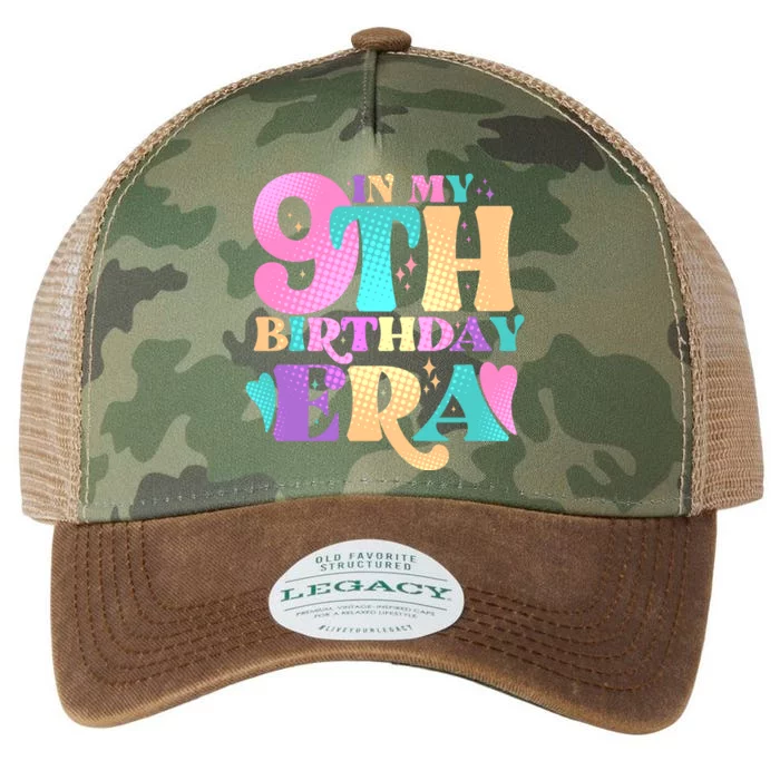 Cute Retro In My 9th Birthday Era Legacy Tie Dye Trucker Hat