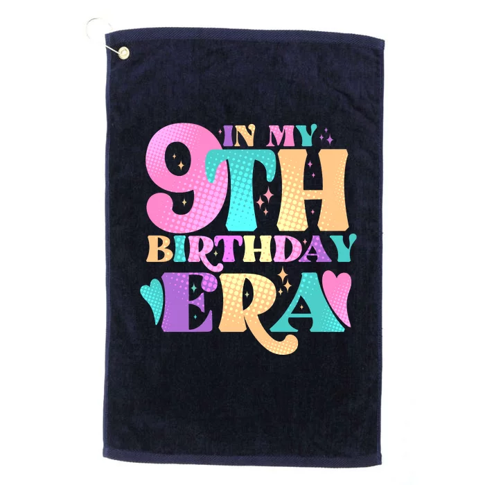 Cute Retro In My 9th Birthday Era Platinum Collection Golf Towel