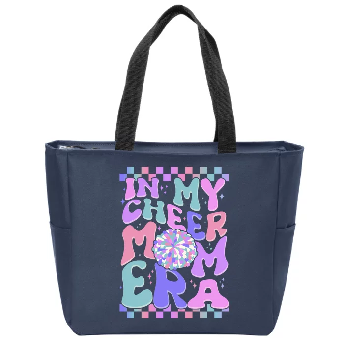 Cute Retro In My Cheer Mom Era Zip Tote Bag