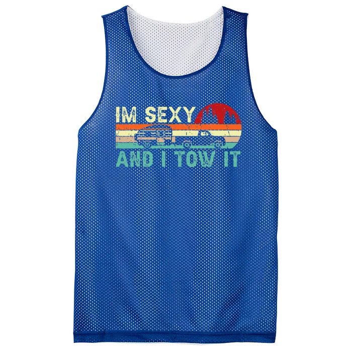 Camping Rv Im Sexy And I Tow It Rv Camper Mesh Reversible Basketball Jersey Tank