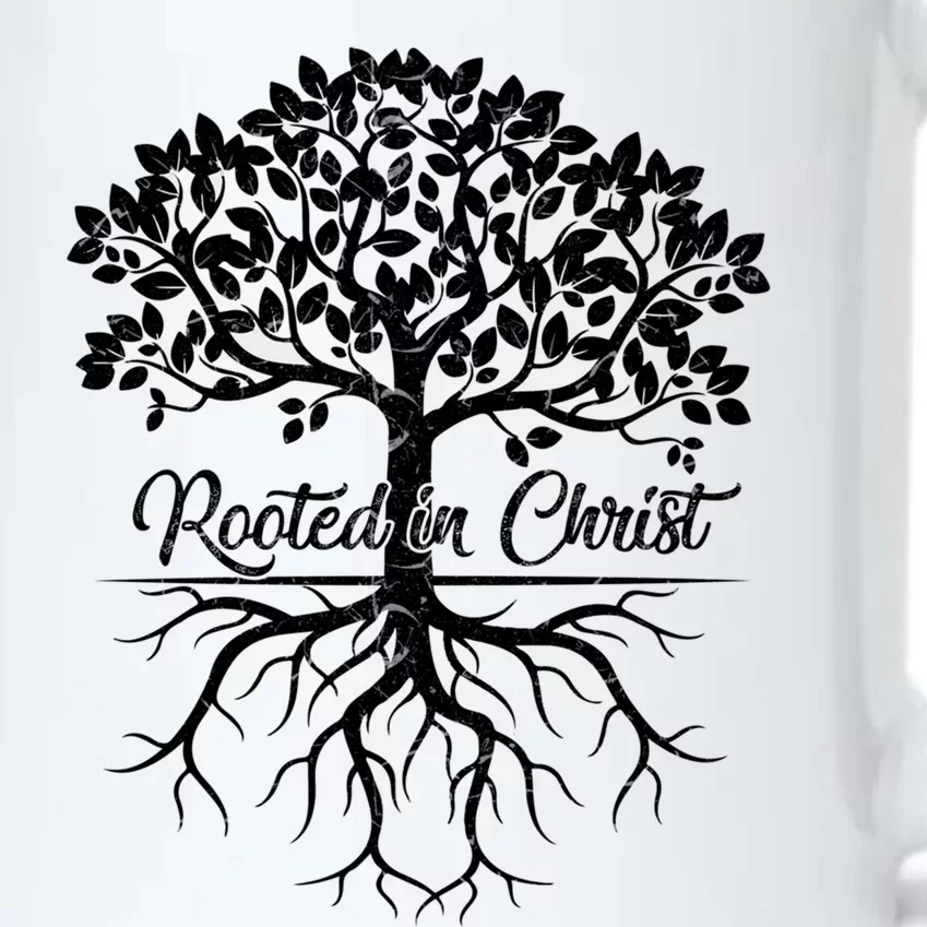 Cool Rooted In Chriscute Gift Christian Faith Gift Bible Verse Funny Gift Black Color Changing Mug