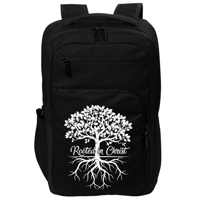 Cool Rooted In Chrisgift Christian Faith Gift Bible Verse Gift Impact Tech Backpack