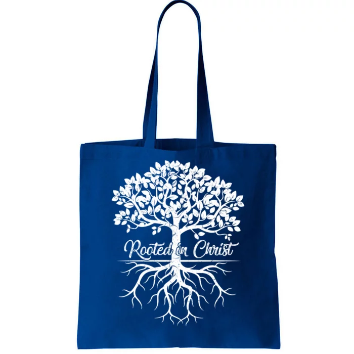 Cool Rooted In Chrisgift Christian Faith Gift Bible Verse Gift Tote Bag