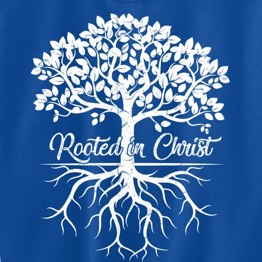 Cool Rooted In Chrisgift Christian Faith Gift Bible Verse Gift Kids Sweatshirt