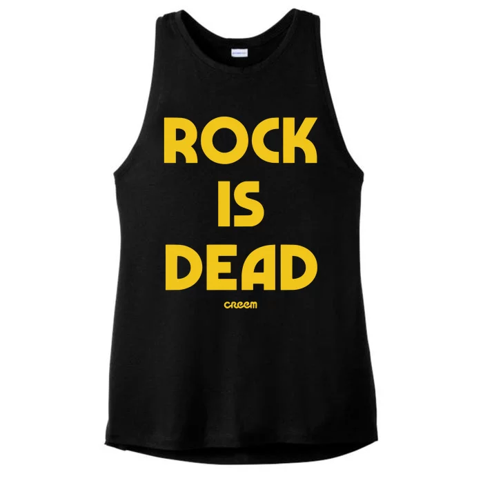 Creem Rock Is Dead Ladies Tri-Blend Wicking Tank