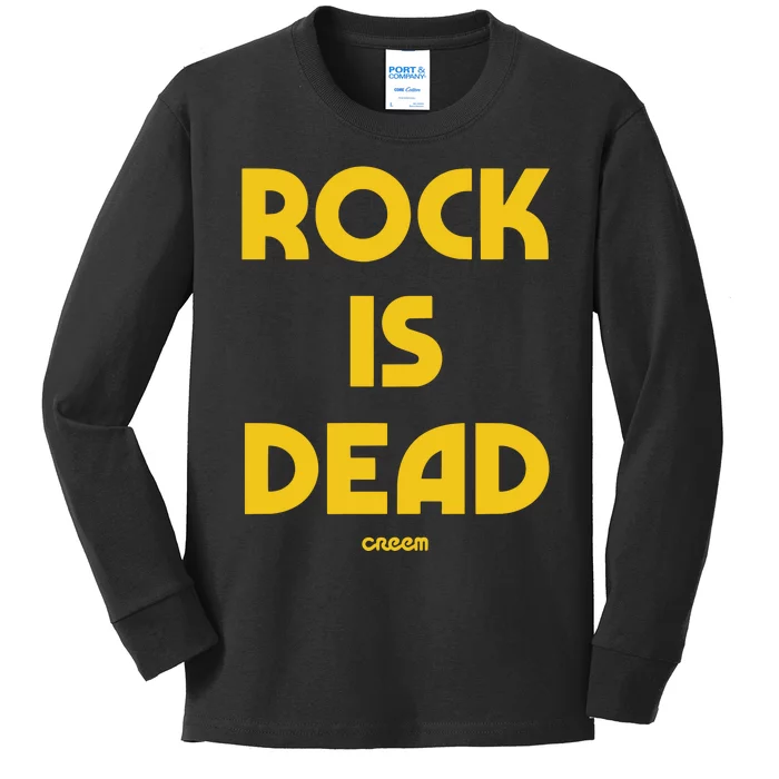 Creem Rock Is Dead Kids Long Sleeve Shirt