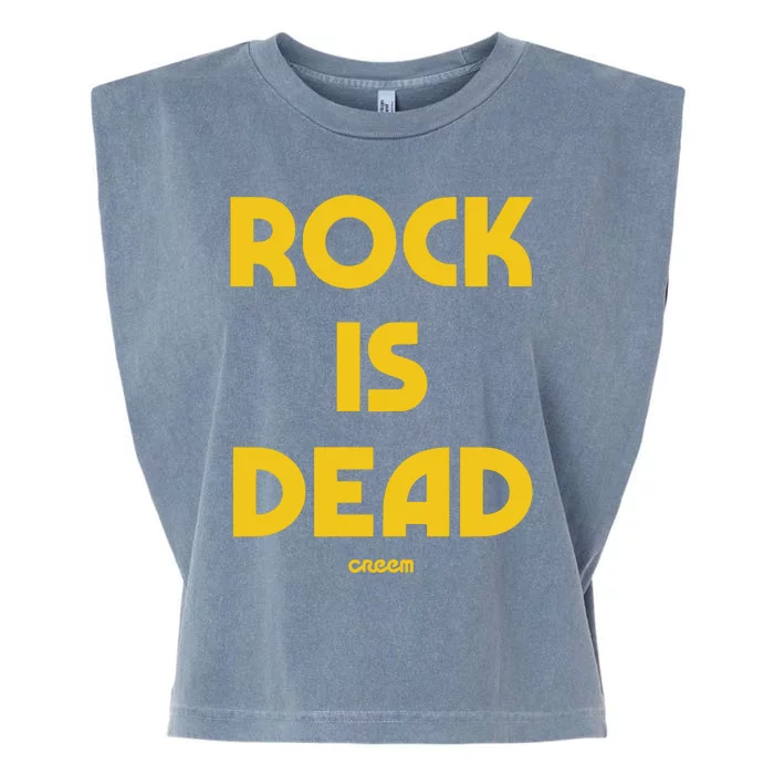 Creem Rock Is Dead Garment-Dyed Women's Muscle Tee