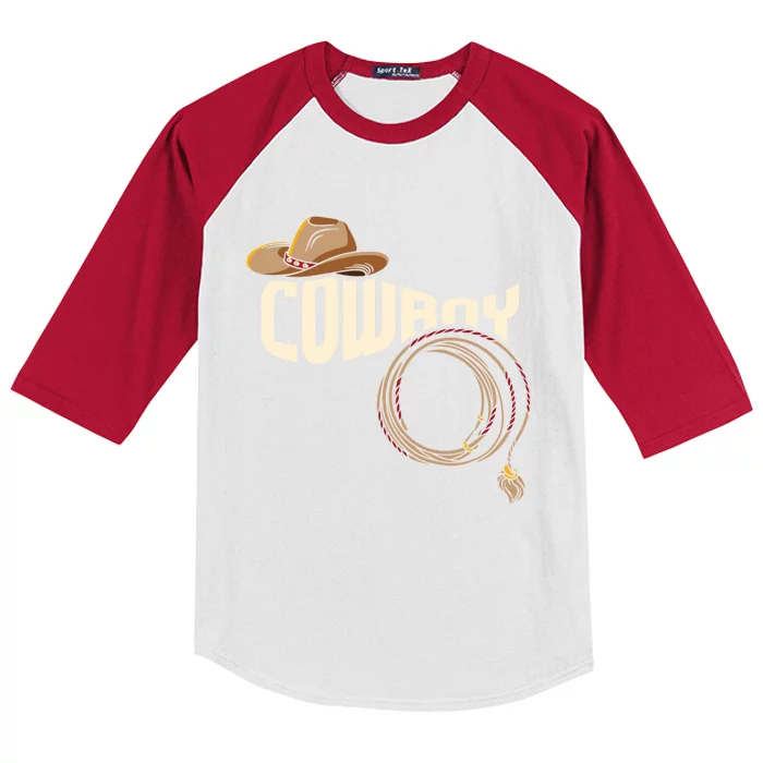 Cow Rodeo I Rodeo Riding Lovers I Cow Gift Kids Colorblock Raglan Jersey