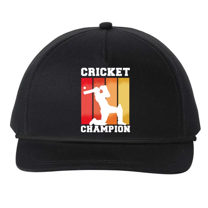 Cricket Player Champion Snapback Five-Panel Rope Hat