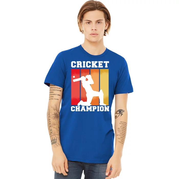 Cricket Player Champion Premium T-Shirt