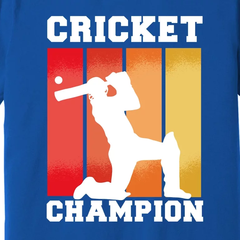 Cricket Player Champion Premium T-Shirt