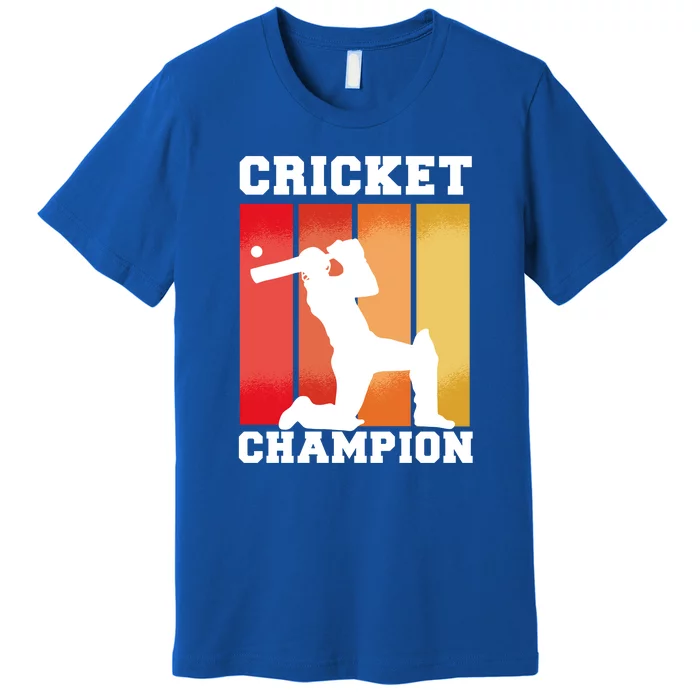 Cricket Player Champion Premium T-Shirt