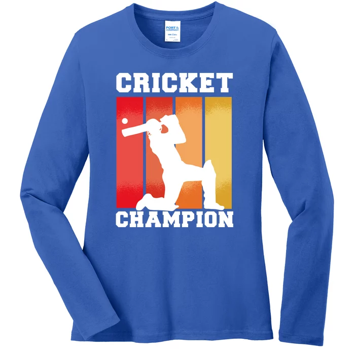 Cricket Player Champion Ladies Long Sleeve Shirt