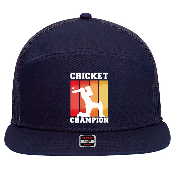 Cricket Player Champion 7 Panel Mesh Trucker Snapback Hat