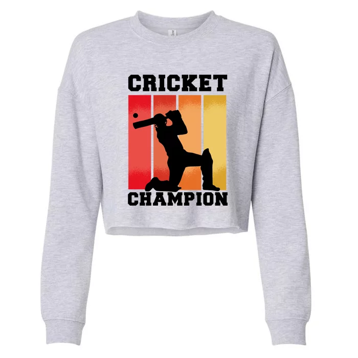 Cricket Player Champion Cropped Pullover Crew