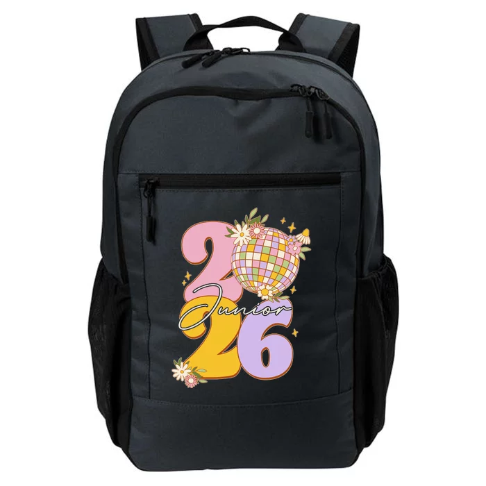 Cute Retro Junior 2026 Disco Ball Flowers Daily Commute Backpack