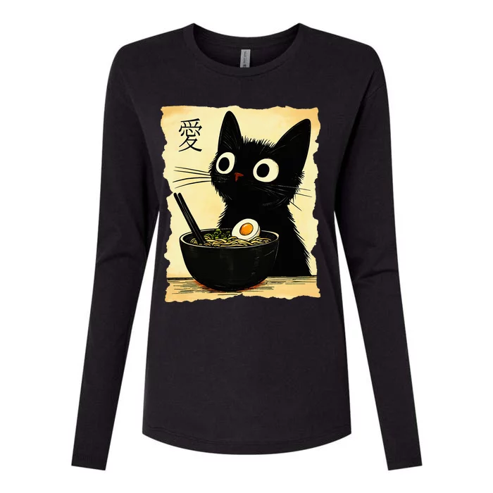 Cat Ra Japanese Kawaii Anime Cat Womens Cotton Relaxed Long Sleeve T-Shirt