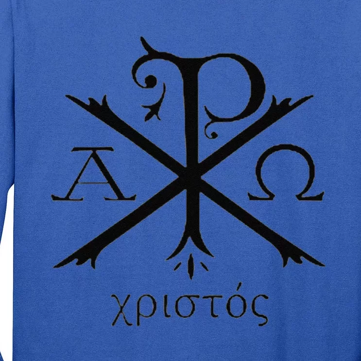 Chi Rho Jesus Christ Christian Ancient Monogram Gift Tall Long Sleeve T-Shirt