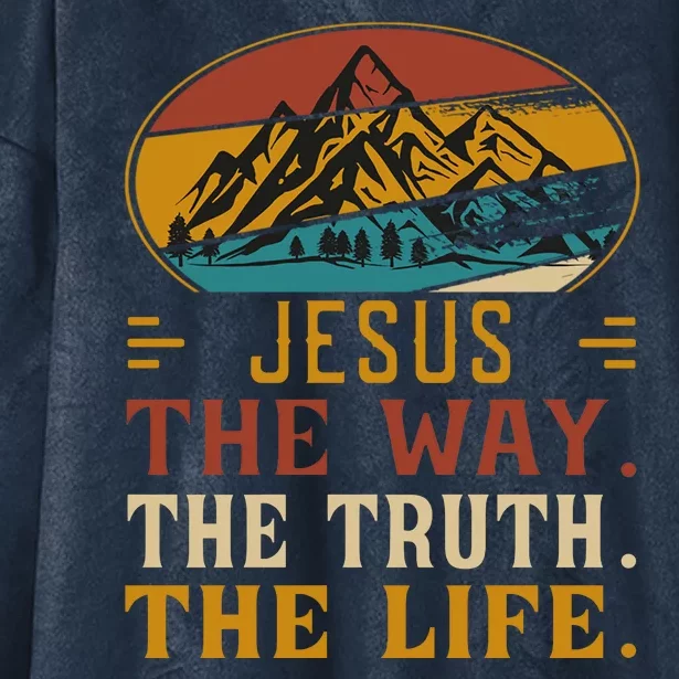 Christ Retro Jesus The Way Hooded Wearable Blanket