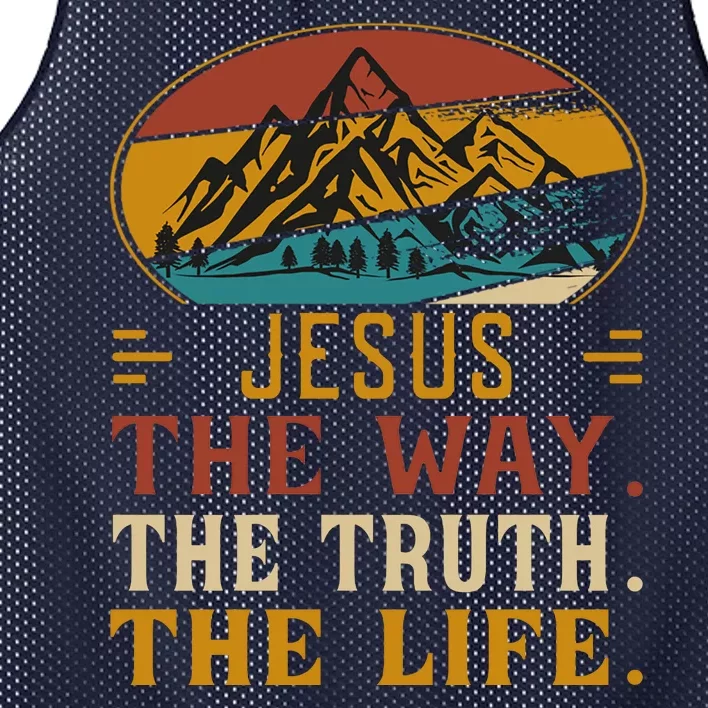 Christ Retro Jesus The Way Mesh Reversible Basketball Jersey Tank