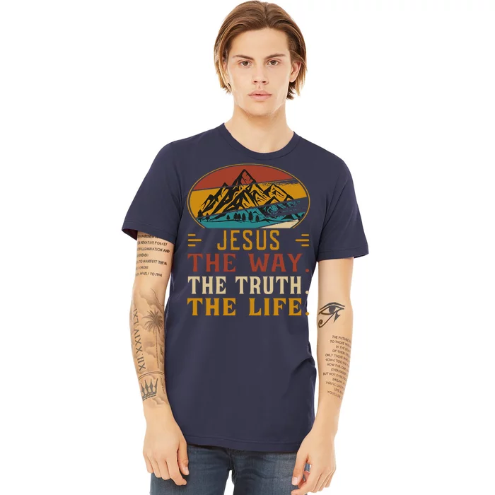 Christ Retro Jesus The Way Premium T-Shirt