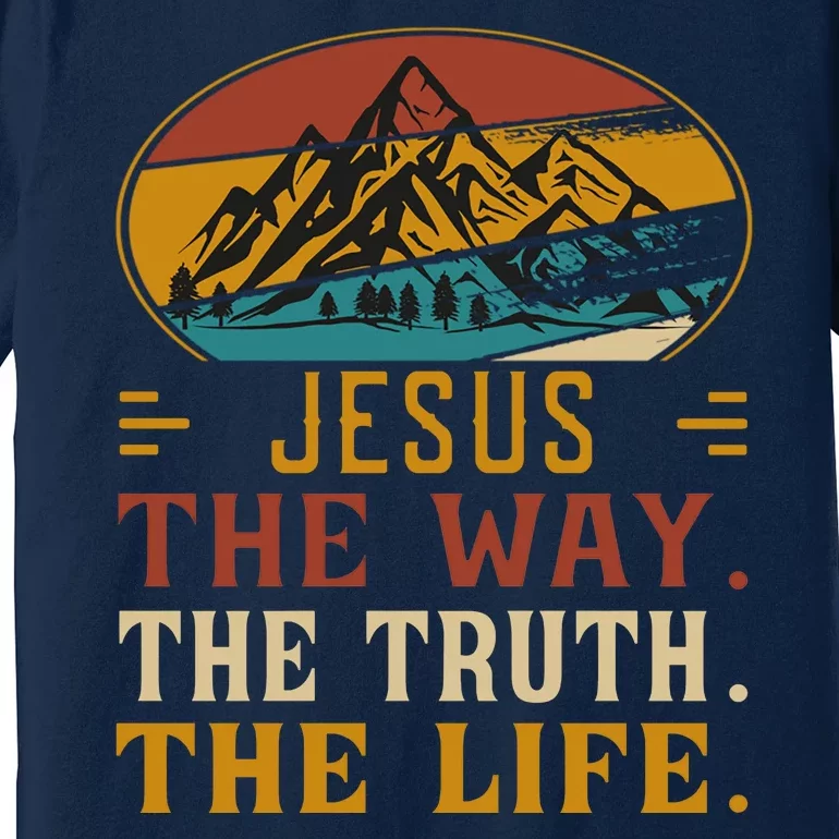 Christ Retro Jesus The Way Premium T-Shirt