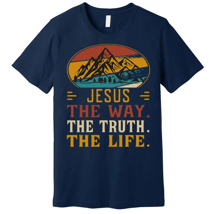 Christ Retro Jesus The Way Premium T-Shirt