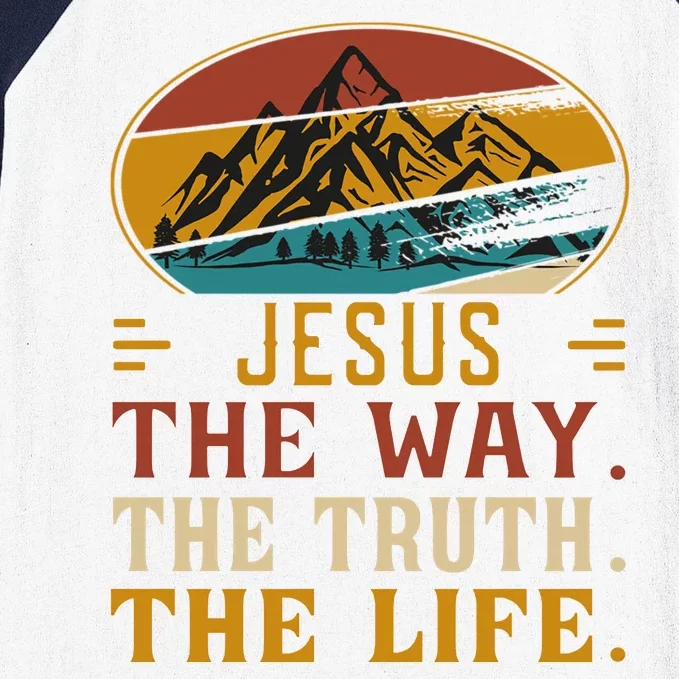 Christ Retro Jesus The Way Baseball Sleeve Shirt