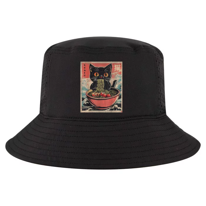 Cat Ramen Japanese Funny Graphic Tees Kawaii Cat Anime Gifts Cool Comfort Performance Bucket Hat