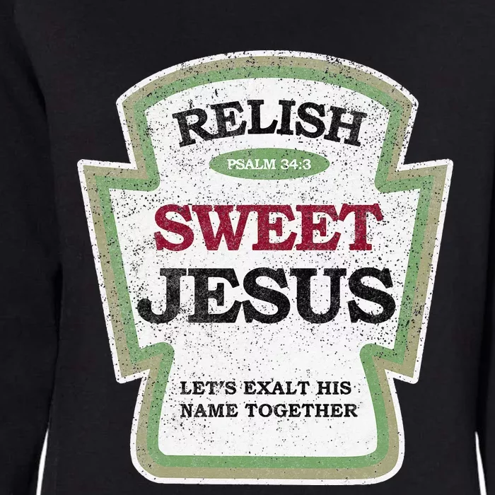 Christian Relish Jesus Womens California Wash Sweatshirt