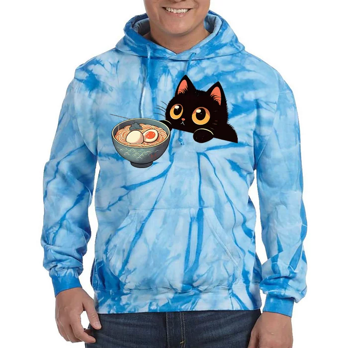 Cat Ramen Japanese Funny Graphic S Kawaii Cat Anime Gifts Tie Dye Hoodie