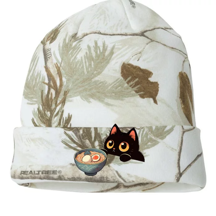 Cat Ramen Japanese Funny Graphic S Kawaii Cat Anime Gifts Kati - 12in Camo Beanie