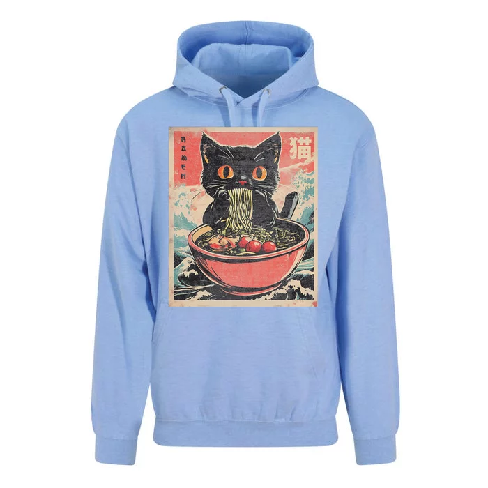 Cat Ramen Japanese Funny Kawaii Cat Anime Cute Unisex Surf Hoodie