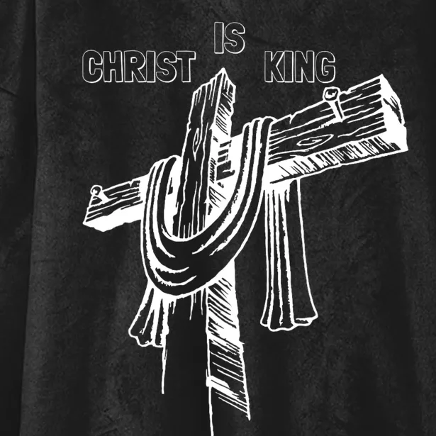 Christian Religious Jesus Christ Is King Hooded Wearable Blanket