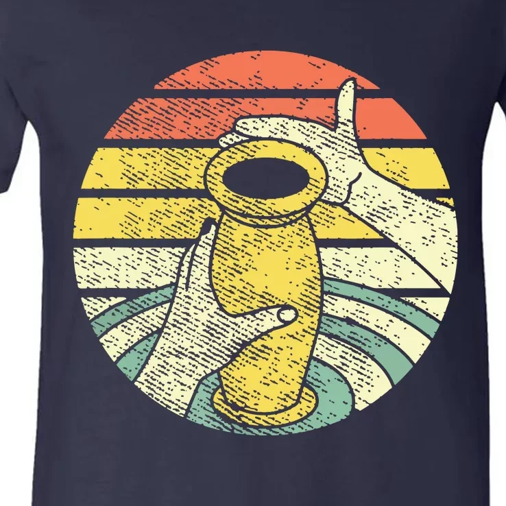 Ceramic Retro Kiln Pottery V-Neck T-Shirt