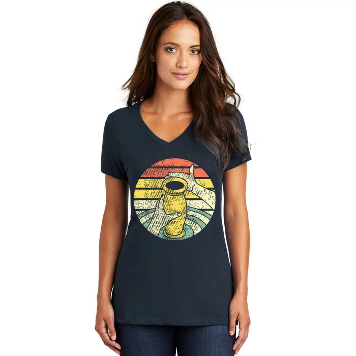 Ceramic Retro Kiln Pottery Women's V-Neck T-Shirt