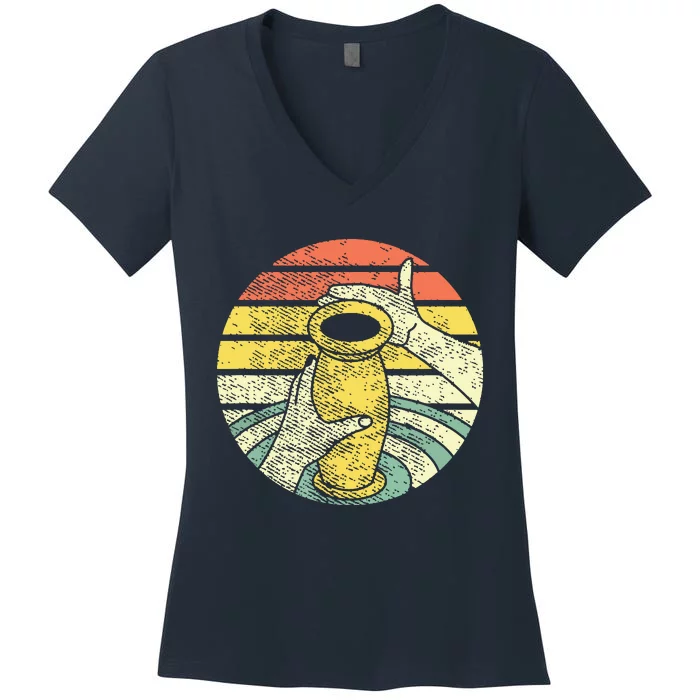 Ceramic Retro Kiln Pottery Women's V-Neck T-Shirt