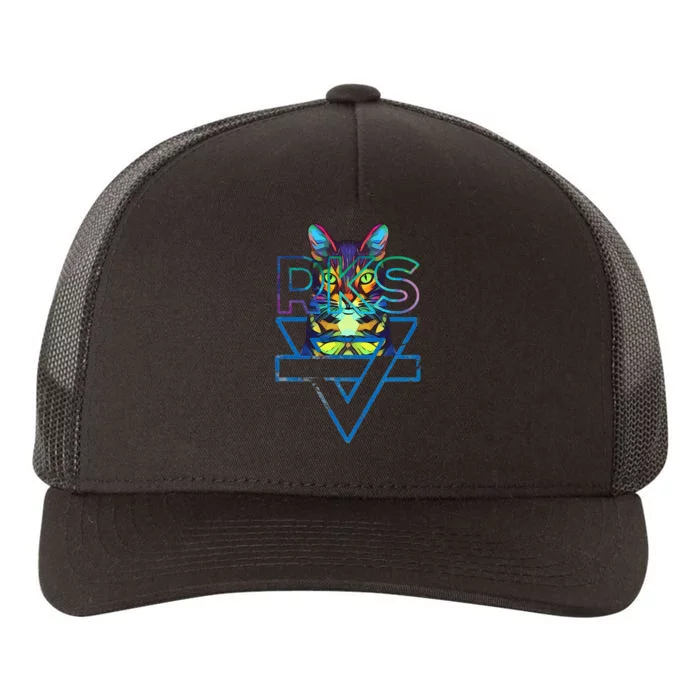 Cats Rainbow Kitten Surprise Cute Cat Yupoong Adult 5-Panel Trucker Hat