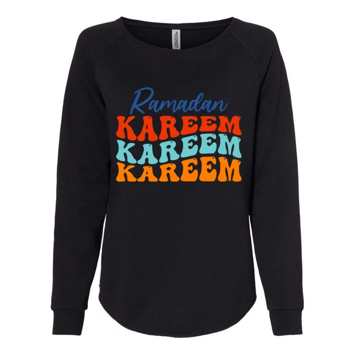 Cool Ramadan Kareem Wavy Womens California Wash Sweatshirt