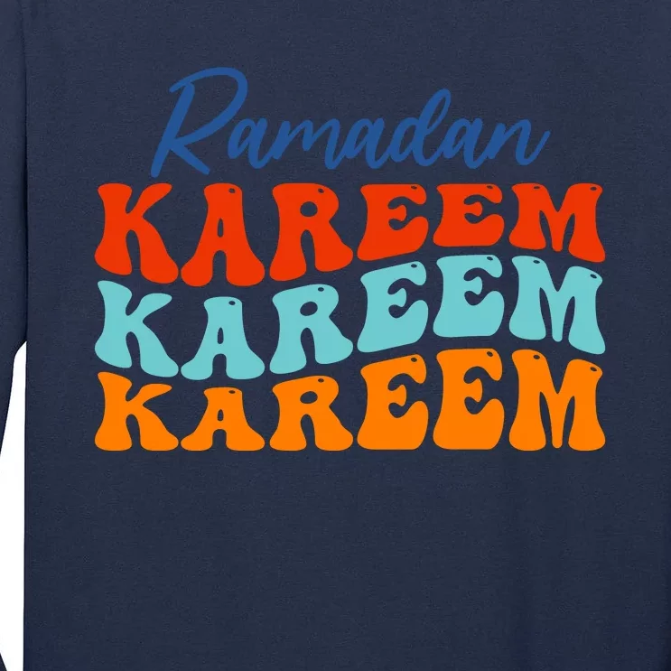 Cool Ramadan Kareem Wavy Tall Long Sleeve T-Shirt