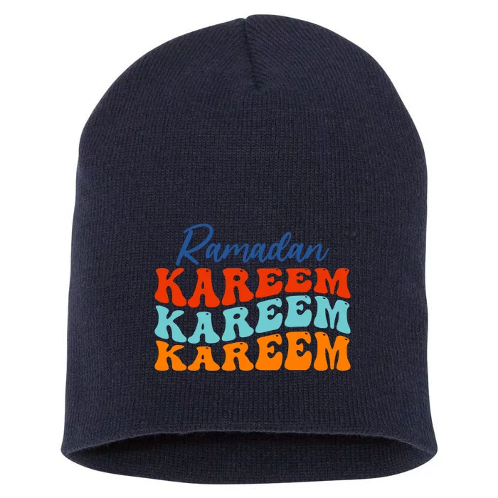 Cool Ramadan Kareem Wavy Short Acrylic Beanie