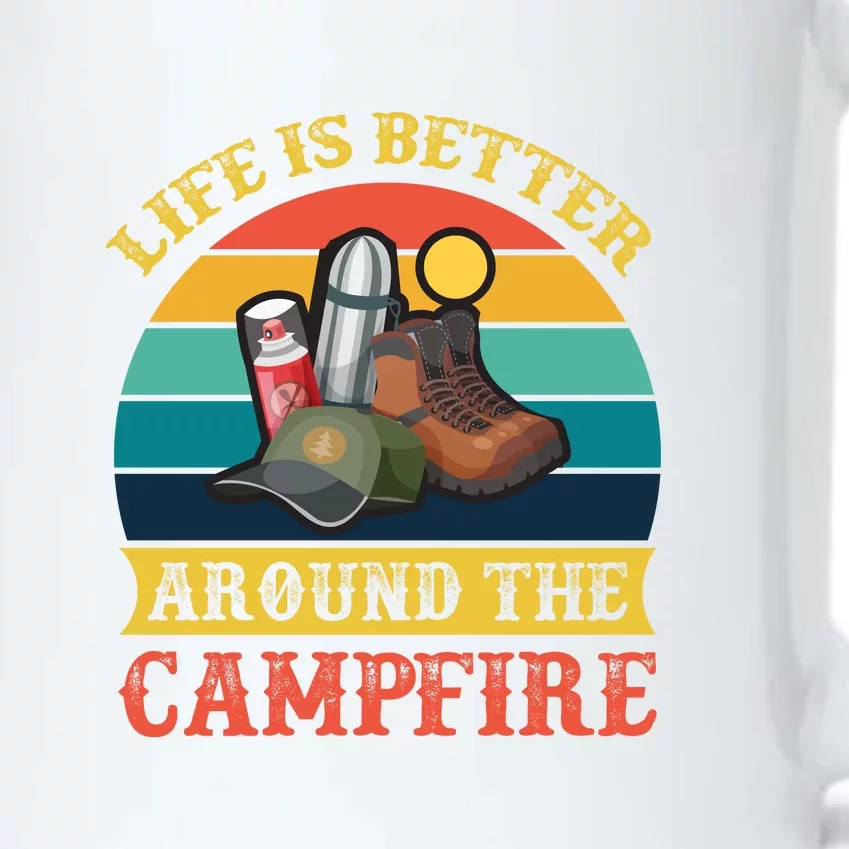 Camping Retro Life Is Better Around The Campfire For Camper Gift Black Color Changing Mug