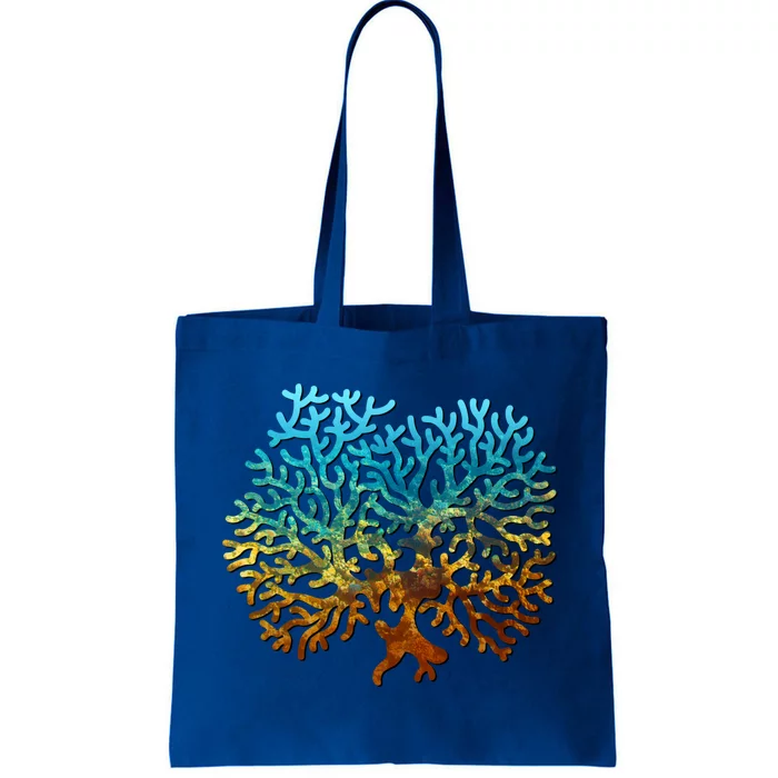 Coral Reef Lovers Silhouette Earth Day And Ocean Week Gift Tote Bag