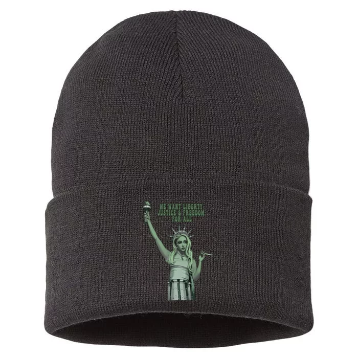 Chappell Roan Liberty Justice And Freedom For All Sustainable Knit Beanie