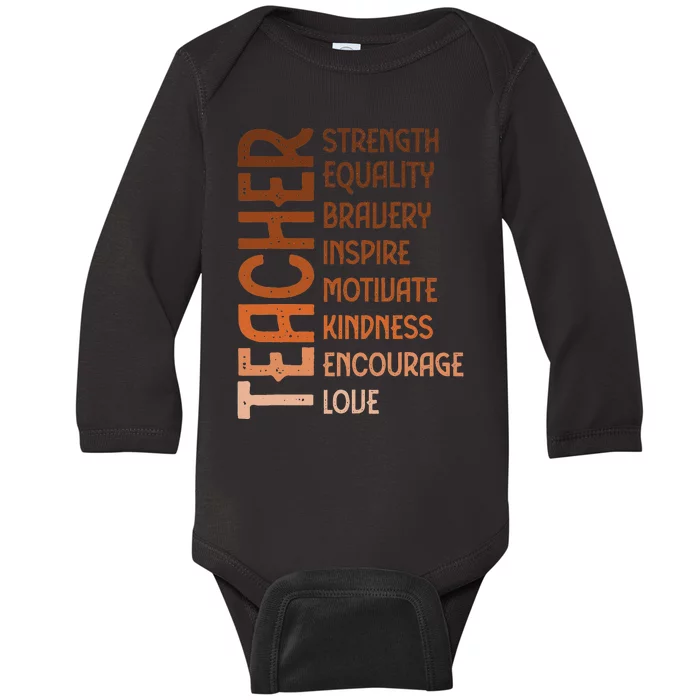 Cute Rainbow Leopard Print Cute Teacher Outfit Teacher Baby Long Sleeve Bodysuit