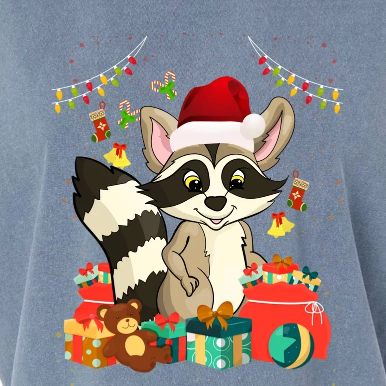 Cute Raccoon Lover Trash Panda Christmas Animal Xmas Racoon Gift Garment-Dyed Women's Muscle Tee