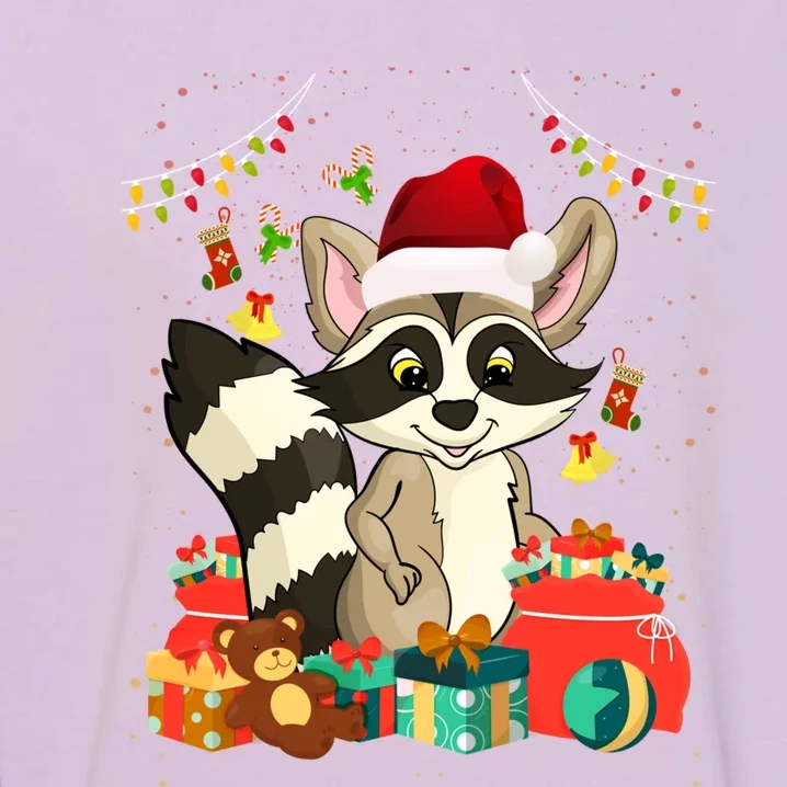 Cute Raccoon Lover Trash Panda Christmas Animal Xmas Racoon Gift Garment-Dyed Sweatshirt