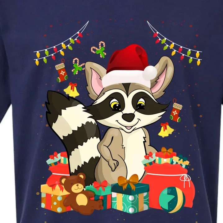 Cute Raccoon Lover Trash Panda Christmas Animal Xmas Racoon Gift Sueded Cloud Jersey T-Shirt