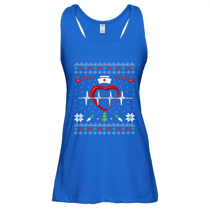 Cute Rn Lpn Icu Er Nurses Xmas Nurse Ugly Christmas Sweater Meaningful Gift Ladies Essential Flowy Tank